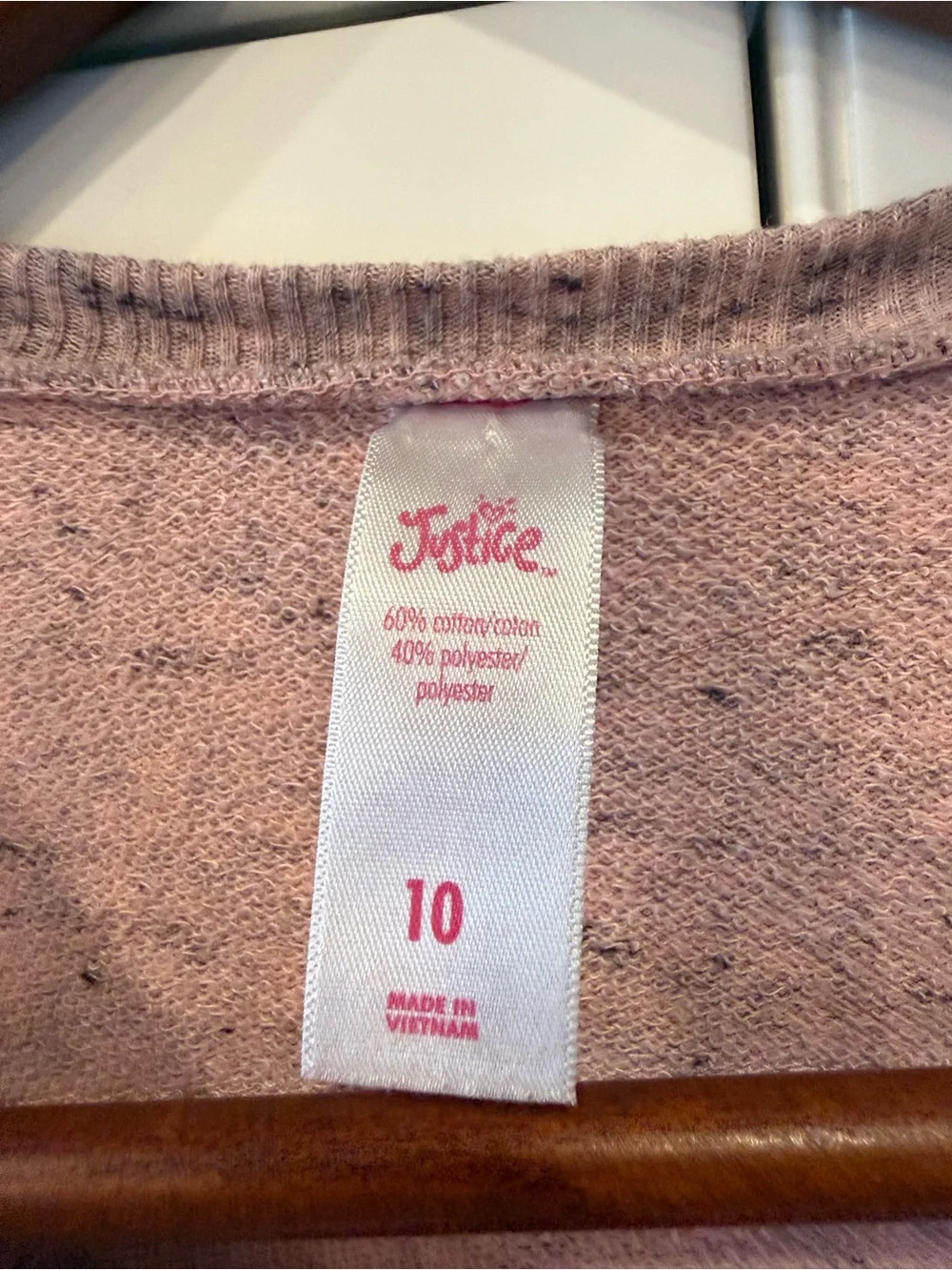 Justice Pink Speckled Knit Top
